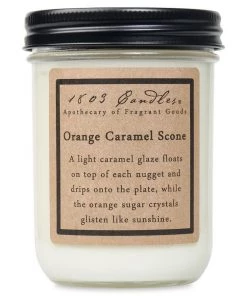 Petals And Blooms Home Decor Orange Caramel Scone Candle | 1803 Candles