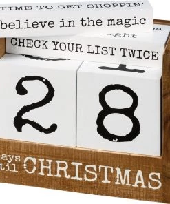 Petals And Blooms Home Decor Christmas Decor Days 'Til Christmas Block Countdown 5 Petals And Blooms Home Decor Christmas Decor Days 'Til Christmas Block Countdown