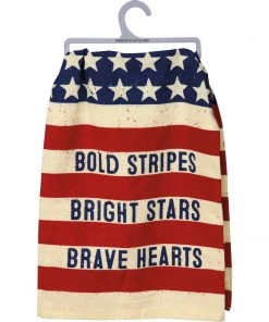 Petals And Blooms Home Decor Kitchen Essentials Bold Stripes Bright Stars Kitchen Towel