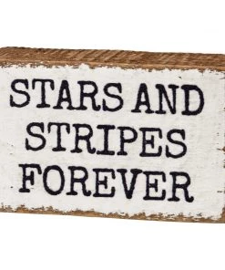 Petals And Blooms Home Decor Stars And Stripes Forever Block Sign
