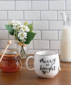 Petals And Blooms Home Decor Merry & Bright Mug Christmas Decor