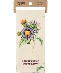 Petals And Blooms Home Decor You Bet Your Sweet Aster Kitchen Towel