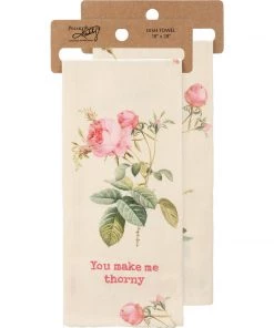Petals And Blooms Home Decor Kitchen Essentials You Make Me Thorny Kitchen Towel