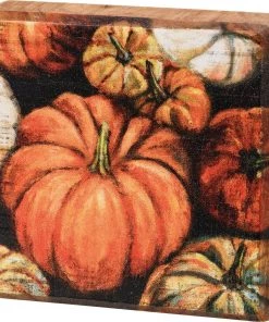 Petals And Blooms Home Decor Block Sign - P Umpkins