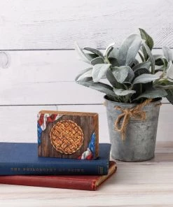 Petals And Blooms Home Decor Apple Pie USA Block Sign