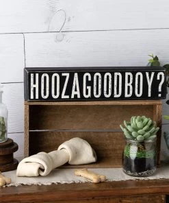 Petals And Blooms Home Decor Signs + Wall Decor HOOZAGOODBOY Dog Block Sign