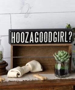 Petals And Blooms Home Decor Table Top Decor HOOZAGOODGIRL Dog Block Sign
