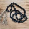 Petals And Blooms Decor Table Top Decor Black Wooden Beads With Tassels