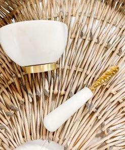 Petals And Blooms Decor Marble Dip Bowl Set