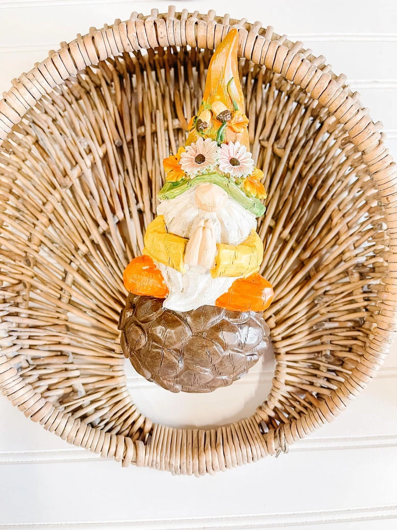 Petals And Blooms Home Decor Resin Autumn Gnome Doing Yoga 1 Petals And Blooms Home Decor Resin Autumn Gnome Doing Yoga