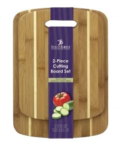 Petals And Blooms Decor Totally Bamboo Cutting Board Set | 2 Piece Trays & Charcuterie Boards