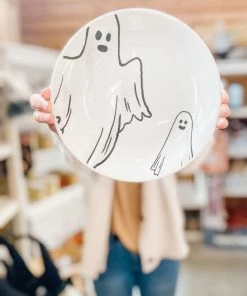 Petals And Blooms Home Decor Halloween Art Line Plates | 4 Assort.