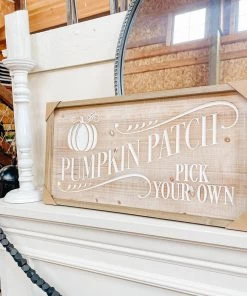 Petals And Blooms Home Decor Signs + Wall Decor Pumpkin Patch, Pick Your Own Sign