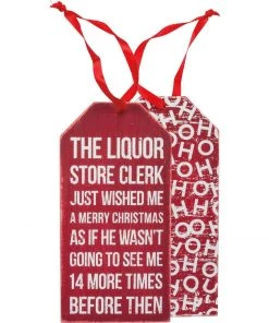 Petals And Blooms Home Decor Liquor Clerk Bottle Tag