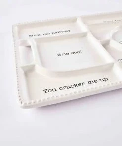 Petals And Blooms Home Decor Beaded Ceramic Organizational Charcuterie Tray