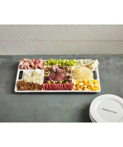 Petals And Blooms Home Decor Beaded Ceramic Organizational Charcuterie Tray
