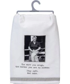 Petals And Blooms Home Decor Kitchen Essentials Stay Safe Eat Cake Kitchen Towel