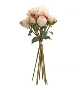 Petals And Blooms Home Decor Blooming Pink Peony Bouquet Greenery + Floral