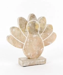 Petals And Blooms Home Decor Mango Wood Turkey Cutout Table Top Decor