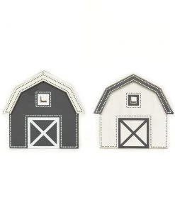 Petals And Blooms Home Decor Signs + Wall Decor Chunky Wood Shape Barn | Reversible