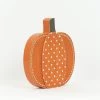 Petals And Blooms Home Decor Orange Pumpkin Wood Cutout With White Dots
