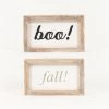 Petals And Blooms Home Decor Signs + Wall Decor Boo/Fall Wooden Double Sided Block Sign