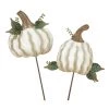 Petals And Blooms Home Decor Cream Pumpkin Stakes Fall & Halloween Decor
