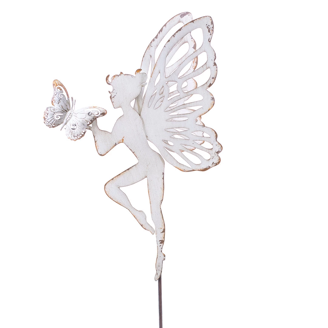 Petals And Blooms Home Decor Vintage Fairy Stake With Butterfly 1 Petals And Blooms Home Decor Vintage Fairy Stake With Butterfly