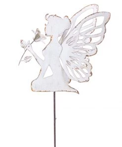 Petals And Blooms Home Decor Vintage Fabian Fairy Stake With Rose
