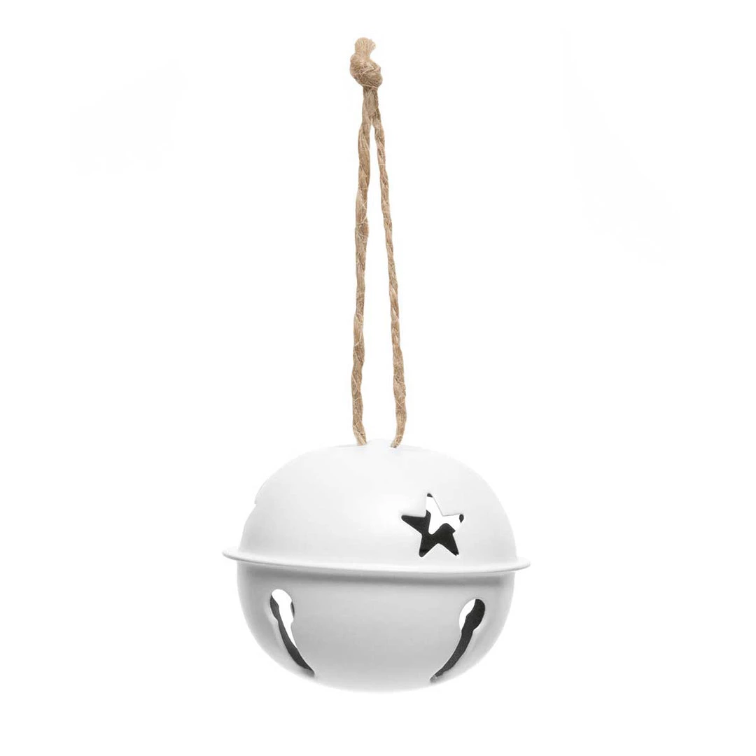 Petals And Blooms Home Decor Christmas Decor White Jingle Bells | Set Of 6 1 Petals And Blooms Home Decor Christmas Decor White Jingle Bells | Set Of 6