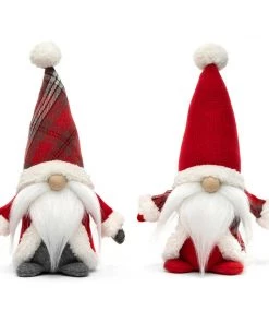 Petals And Blooms Home Decor Christmas Decor Season Greetings Gnome | 2 Assorted