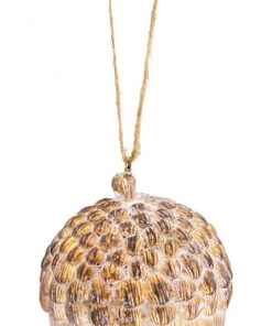 Petals And Blooms Home Decor Large Golden Acorn Ornament