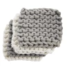 Petals And Blooms Home Decor Grey & White Crochet Coaster Set Everyday Decor