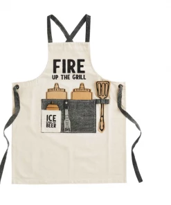 Petals And Blooms Home Decor Fire Up The Grill Apron Kitchen Essentials