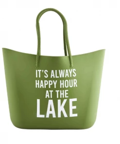Petals And Blooms Decor Silicone Cooler Tote | It's Always Happy Hour At The Lake Everyday Decor