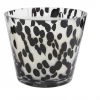 Petals And Blooms Decor Black Scattered Dot Candle
