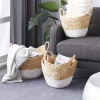 Petals And Blooms Home Decor Beige Water Hyacinth Rattan Basket | Extra Large