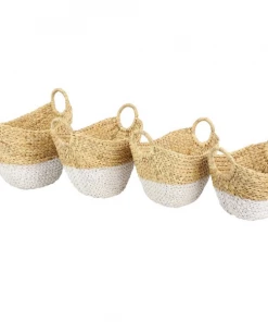 Petals And Blooms Home Decor Beige Water Hyacinth Rattan Basket | Large Home Décor 5 Petals And Blooms Home Decor Beige Water Hyacinth Rattan Basket | Large Home Décor