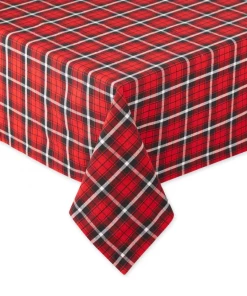 Petals And Blooms Home Decor Glad Tidings Plaid Tablecloth Christmas Decor