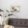 Petals And Blooms Home Decor Gold Contemporary Inspired Circle Shelf