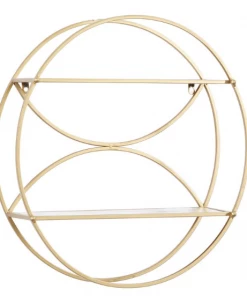 Petals And Blooms Home Decor Gold Contemporary Inspired Circle Shelf