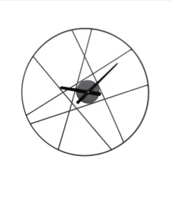 Petals And Blooms Home Decor Black Geometric Clock