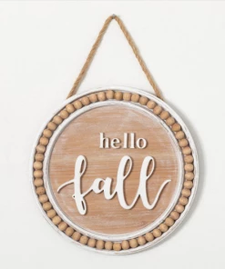 Petals And Blooms Home Decor Hello Fall Wall Decor Fall & Halloween Decor