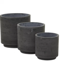 Petals And Blooms Home Decor The Smokey Fiber Clay Planter | Large Vases & Pots