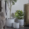 Petals And Blooms Home Decor The Cloudy Grey Fiber Clay Planter | Small Vases & Pots