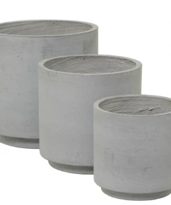 Petals And Blooms Home Decor Vases & Pots The Cloudy Grey Fiber Clay Planter | Large