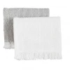 Petals And Blooms Home Decor White & Grey Woven Towel Set Kitchen Essentials