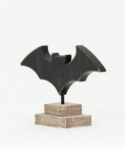 Petals And Blooms Home Decor Bat On Stand Wood Cutout