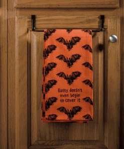 Petals And Blooms Home Decor Batty Doesn’t Cover It Dish Towel