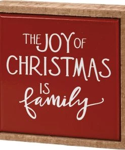 Petals And Blooms Home Decor Mini Box Sign - Joy Of Family Signs + Wall Decor